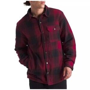 THE NORTH FACE Men's Sherpa Lined Flannel Shirt Jacket Red Plaid Size XL